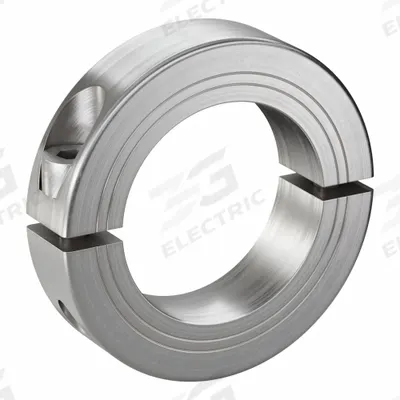 RULAND MANUFACTURING Shaft Collar: 2-Piece, Metric, Round, Clamp-On, 50 mm Bore Dia - Stainless Steel Shaft Collars