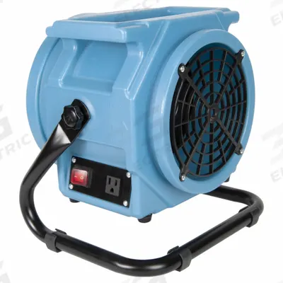 PURAERO Axial Blower: 1,050 cfm, 1/4 hp, Pivoting Frame, 110V AC, 1 Speeds, Blue - Portable Fans