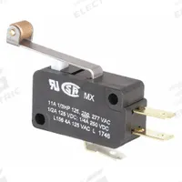 HONEYWELL Miniature Snap Action Switch: Roller Lever Actuator, 1NO/1NC, Quick Connect (MPN V7-2B17D8-207). Key specifications — AC Contact Rating: 11 A @ 277 V; Electrical Connection: Quick Connect; Series: V7; Brand: HONEYWELL.