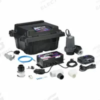 LIBERTY PUMPS Battery Backup Sump Pump: 12V DC, 1/3 hp, Dual Micro-Reed Float, 22 ft Max. Head (MPN 442-25A-EYE). Key specifications — Pump Rated Voltage: 12V DC; Brand: LIBERTY PUMPS; Includes: Interface; Switch: Dual Micro-Reed Float.