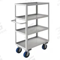 APPROVED VENDOR Utility Cart: 1,200 lb, 48 in L x 24 in W Shelf, 4 Shelves, Silver, Flat (MPN SRSC1624484ALU6PU). Key specifications — Caster/Wheel Configuration: (2) Rigid; Brand: APPROVED VENDOR; Caster Wheel/Tread Material: Polyurethane.