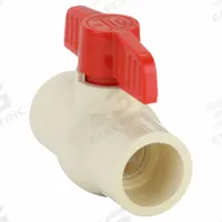 APPROVED VENDOR Manual Two-Way Ball Valve: 1 1/4 in Size, CPVC, Straight, Socket x Socket, One-Piece (MPN 107-126). Key specifications — Brand: APPROVED VENDOR; Handle: Lever.