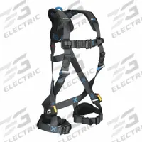FALLTECH Full Body Harness: 425 lb Wt Capacity, Vest Harness, Quick-Connect / Quick-Connect, Unisex (MPN 8124BQC2X). Key specifications — Manufacturer Part Number: 8124BQC2X; Brand: FALLTECH; Safety Features: Trauma Strap; D-Ring Locations: Shoulders; Harness Color: Black/Blue; Includes Padding: Yes; Industry: Confined Space Work; RFID Equipped: No.