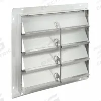 21"H-W 5 1/4"L SS Backdraft Dampr: For 18 in Fan, Single Panel, 21 in H, 21 in W, 2 in D, Horizontal (MPN 4FZJ6). Key specifications — Airflow Direction: Horizontal; Blade Type: Flat Blade; Brand: DAYTON; Maximum Air Velocity: 2500 fpm; Mounting Position: Vertical.