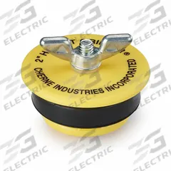 CHERNE Pipe Plug: Wing Nut, End of Pipe, For 2 in Pipe, Natural Rubber Plug (MPN 270528). Key specifications — Handle Material: Zinc; Plate Material: ABS; Included Water Fill Port/Hose: Not Included; For Use On: Bell Ended Pipe.