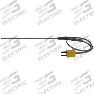 Dayton Thermocouple Probe: -325°F to 2,280°F /-200°C to 1,250°C, Type K, Rounded Tip - Thermocouples for Gas Applications