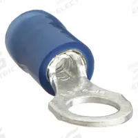 STA-KON Ring Terminal: Blue, Nylon Insulation, 5/16 in Stud Size, 18 AWG to 14 AWG Wire Sizes, 600 V (MPN RB14-516). Key specifications — attr1308027: STA-KON; attr1356587: Serrated.