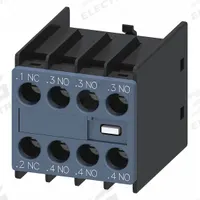 SIEMENS Auxiliary Contact: 3NO/1NC, 10 A Max Current (AC), Front Mount, Front-Mounted (MPN 3RH29111HA31). Key specifications — Frame Size: S3; Brand: SIEMENS; Compatible with Series: SIRIUS 3RT2 Contactors.