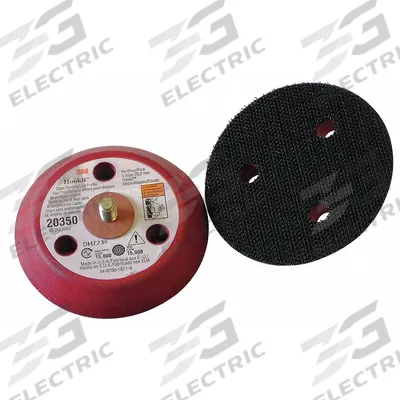 3M Low Profile Hook-and-Loop Disc Backup Pad: 3 in Dia x 1/2 in T, 1/4"-20 Threaded-Shank - Threaded-Shank Vacuum-Hole Sanding Disc Backing Pads