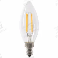 FEIT ELECTRIC Compact LED Bulb: Candelabra Screw (E12), LED, (B) Bullet, B10, 3.3 W Watt, 3000K (MPN BPCTC40930CAFIL/4). Key specifications — Bulb Shape: B10; Voltage: 120V AC; Bulb Finish: Clear; Color Temperature: 3000K; Brand: FEIT ELECTRIC.