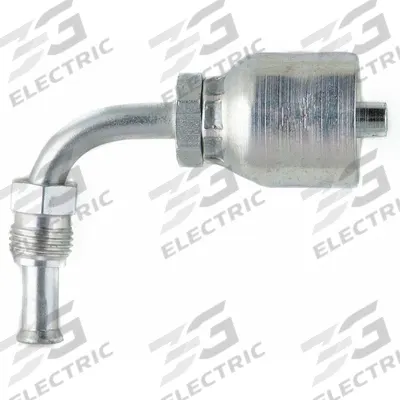 PARKER Hydraulic Crimp Fitting: Steel x Steel, 90° Elbow, -6 For Hose Dash Size - Parker Crimp Hydraulic Hose Fittings with Inverted Flare Connection