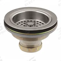 KOHLER Strainer: Brass, Brass, 2 7/8 in Overall Ht, 4 1/2 in Overall Dia, Threaded, 7/8 in Drain Ht (MPN K-8799-VS). Key specifications — Product Type: Sink Drain; Brand: KOHLER; Finish: Brass; Material: Brass; Includes Overflow: No; Includes: Less tailpiece.