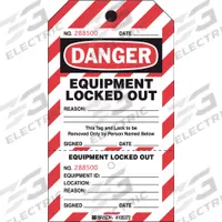 BRADY Danger Tag: Danger, Equipment Lockout Out, Polyester, Write-On Surface, English, Danger, Tag (MPN PLLT2)