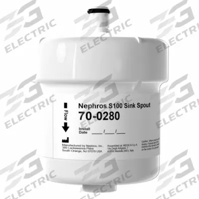 NEPHROS Inline Water Filter: 0.1 micron Micron Rating, Medisulfone, 1/2 in Connection Size - Medical Grade Plumbing Fixture Water Filters