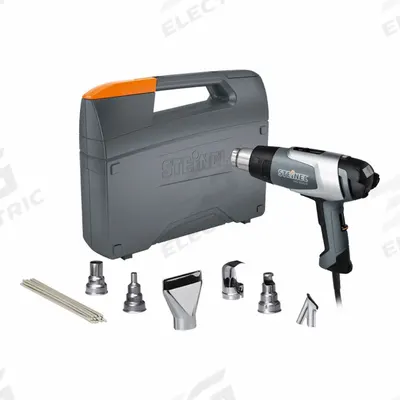 STEINEL Heat Gun Kit: Pistol-Grip, 120V AC, Two-Prong, LCD Display - Standard Pistol-Grip Heat Guns