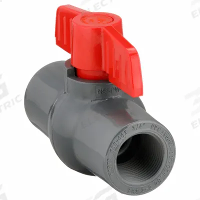 APPROVED VENDOR Manual Two-Way Ball Valve: 3/4 in, PVC, Straight, FNPT x FNPT - PVC Ball Valves