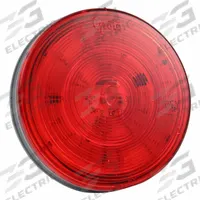 GROTE Stop/Turn/Tail Light: LED, Stop Light, Red, Round, 4 5/16 in Overall Dia, 4 5/16 in Overall Ht (MPN G4002). Key specifications — Standards: FMVSS 108; Electrical Connection: Female Pin; Brand: GROTE; Installation Type: Permanent; Lens Color: Red; Mount Type: Grommet; Lighting Technology: LED; Light Type: Stop Light.
