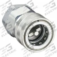 SNAP-TITE Hydraulic Quick Connect Hose Coupling: 1/2 in, Steel, 52.99 lpm Max. Flow Rate (MPN VHC8-8FV). Key specifications — Thread Size: 1/2"-14; Seal Material: Fluorocarbon; Brand: SNAP-TITE.