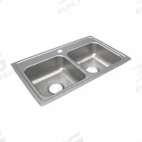 JUST MANUFACTURING Bowl Drop-In Sink: 29 in Overall Lg, 18 in Overall Wd, 5 1/2 in Bowl Dp, 2 Bowls (MPN DLADA1829A552-J). Key specifications — Brand: JUST MANUFACTURING; Color Family: Silver/Gray.