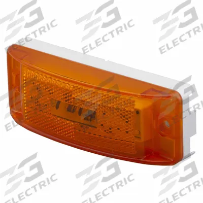 GROTE Clearance Marker Lamp: Clearance Light, LED, Rectangular, Amber, Screw - Clearance Lights
