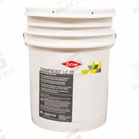 DOWFROST Heat Transfer Fluid: Dowfrost, Not Food Safe, 25% Concentration, Yellow, 5 gal Pail (MPN 9996003). Key specifications — Brand: DOWFROST; Series: Dowfrost.