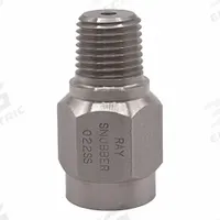 RAY Pressure Gauge Snubber: Stainless Steel, Piston, Stainless Steel NPT, 15,000 psi Max. Pressure (MPN 022SS). Key specifications — Snubber Type: Piston; Connection Type: NPT; Brand: RAY; Material: Stainless Steel; Compatible Liquids and Gases: Air.