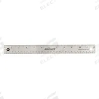 WESTCOTT Ruler: 10415, 12 in, 0.06 in Thick, 1/16 in, Clear, Black, Flex, Etched Graduation Mark. Key specifications — attr939978: 1/16 in; attr934745: WESTCOTT; attr944509: Clear; attr939993: Decimal; attr986193: Etched.
