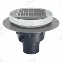 ZURN Floor Drain: 9 7/8 in Overall Dia, 5 in Grate Size, 3 in Nominal Pipe Size, Solvent Weld, PVC (MPN EZ2-PV2-ST). Key specifications — Color: Bronze; Connection Type: Solvent Weld; Brand: ZURN.