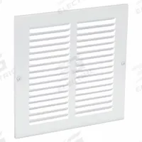 Return Air Grille: Louvered Grille, White, Powder Coated, Steel, 9 3/4 in H, 9 3/4 in W, 1/4 in D (MPN 4MJN3). Key specifications — Mounting Location: Ceiling; Brand: APPROVED VENDOR; Fire Rating: Not Fire Rated.