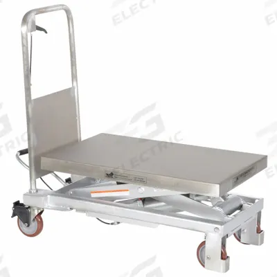 APPROVED VENDOR Scissor Lift Table: Not Powered, 1,000 lb Load Capacity - Corrosion-Resistant Manual Scissor-Lift Tables