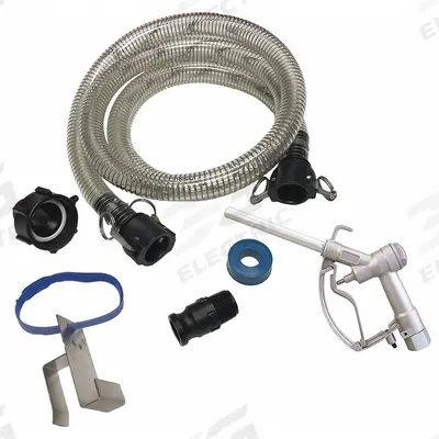 ACTION PUMP Discharge Hose Kit: 1 in FNPT, 1 in Male Camlock, 8 ft Hose Lg - Drum Pump Discharge Hose Kits