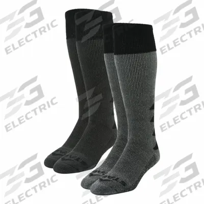 STABIL Socks: Crew, Unisex, Black/Gray - Performance Work Socks