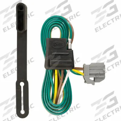 CURT Automotive Electrical Plug: 4-Way Flat, IP67, Dust Cover, Black, Powder Coated (MPN 56210) - Fleet and Vehicle Maintenance