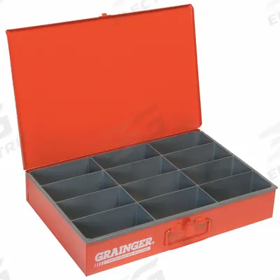 DURHAM MFG Compartment Drawer: 18 3/8 in x 12 1/2 in x 3 1/8 in, 3 1/16 in x 5 13/16 in x 2 15/16 in - Large Compartmented Boxes
