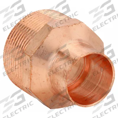 NIBCO Sweat Fitting Adapter: 1 in CTS x 1 1/2 in Pipe, Cup x MNPT, Wrot Copper (MPN 604-R) - Wrot Copper Tube Fittings