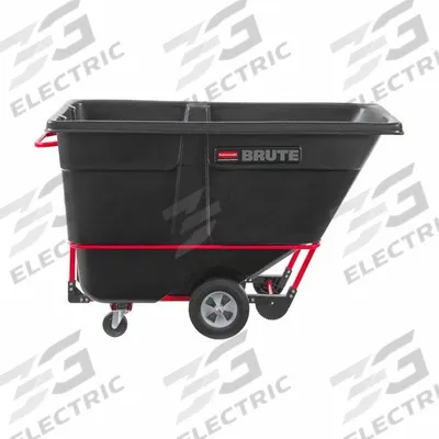RUBBERMAID COMMERCIAL PRODUCTS Tilt Truck: 27 cu ft, 1,250 lb, (2) Axle-Mounted/(2) Swivel - Forkliftable Steel-Reinforced Plastic Tilt Trucks