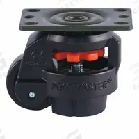 FOOT MASTER Plate Caster: Nylon Tread, 50 mm Wheel Dia, 82 mm Mounting Ht, 617 lb Load Capacity (MPN GD-60-F-NYN-PUS-FBL). Key specifications — Brand: FOOT MASTER; Frame Color: Black.