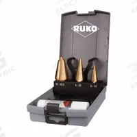 RUKO TOOLS Tube and Sheet Drill Set: 3 Pc, 3 mm to 30.5 mm, TiN-Coated HSS, 118° Point (MPN 101020TRO). Key specifications — attr1239053: Not Impact Rated.