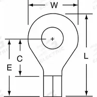 3M Ring Terminal: Bare, 1/4 in Stud Size, 12 AWG to 10 AWG Wire Sizes, 600 V, Butted Barrel & Seam (MPN MU10-14RHTK). Key specifications — Brand: 3M.