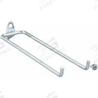APPROVED VENDOR Double Rod Pegboard Hook: 1/4 in Peg Hole, For 1 in Pegboard Hole Spacing, 5 PK (MPN 5TPD8). Key specifications — Finish: Zinc-Plated; Color: Silver; Locking System: Screw-In; Mounting Type: Surface; Accessory Type: Double Rod Hook; Brand: APPROVED VENDOR.