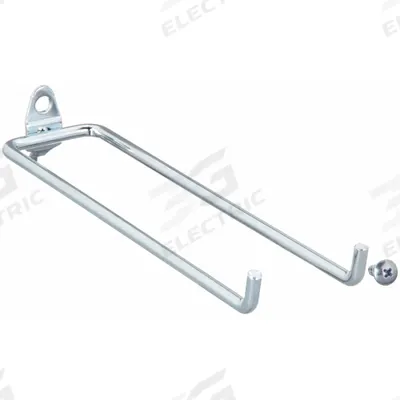 APPROVED VENDOR Double Rod Pegboard Hook: 1/4 in Peg Hole, For 1 in Pegboard Hole Spacing - Hooks for Round-Hole Pegboard
