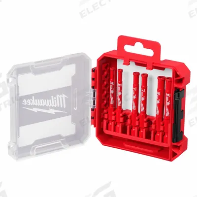 MILWAUKEE Hole Saw Set: 6 Pieces, 1 1/2 in Max. Cutting Dp - Diamond-Grit Hole Saw Kits for Masonry & Tile