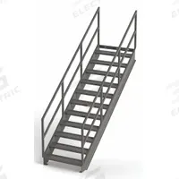 APPROVED VENDOR Portable Stairs: 10 ft Overall Ht, Steel, 500 lb Load Capacity, Serrated, 11 Steps (MPN IS84-36). Key specifications — Color: Gray; Brand: APPROVED VENDOR.