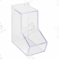 Lab Bulk Bin: 4 1/4 in Overall Wd, 9 in Overall Ht, 4 5/8 in Overall Lg, PETG, Clear, 2 Compartments (MPN BLKBNLD4-M). Key specifications — Material: PETG; Mounting Location: Wall; Color: Clear; Product Type: Bulk Bin; Total Holding Capacity: Misc Lab Supplies; Brand: POLTEX.