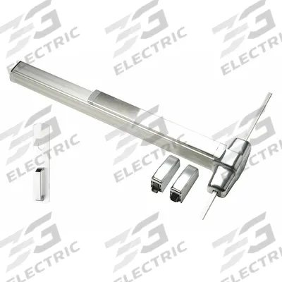 VON DUPRIN Surface Vertical Rod: 3 ft Max Door Wd - Surface Vertical Rod Push Bars