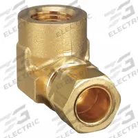 PARKER Compression Fitting Elbow: 1/2 in OD x 3/8 in Pipe Fitting Size, Compression x FNPTF, 10 PK (MPN 170CA-8-6). Key specifications — Brand: PARKER.