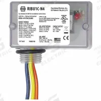 RIB Enclosed Pre-Wired Relay: 10 A Rating, 10-30V AC/DC/120V AC, SPDT, 0.50 in NPT (MPN RIBU1C-N4). Key specifications — Nipple Size: 0.50 in NPT; Coil Voltage: 10-30V AC/DC/120V AC; Brand: RIB.