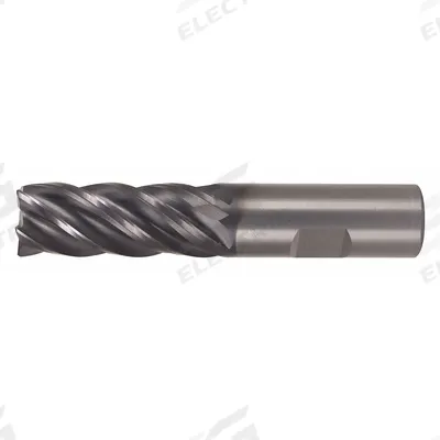 WIDIA HANITA Corner Radius End Mill: Carbide, AlTiN Coated, 5 Flute, 10 mm Mill Dia - Fast-Cutting Carbide Corner-Radius End Mills for Steel & Cast Iron