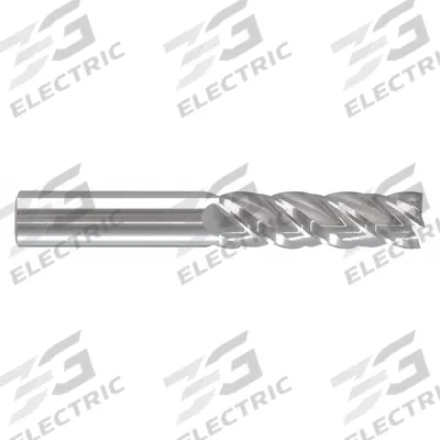 APPROVED VENDOR Square End Mill: Carbide, 4 Flute, 1" Mill Dia, 3" LOC, 6" OAL (MPN 284-000334) - Fast-Cutting Carbide Square End Mills