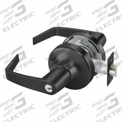 ASSA ABLOY ACCENTRA Cylindrical Lockset: Office Lever Locksets, Black